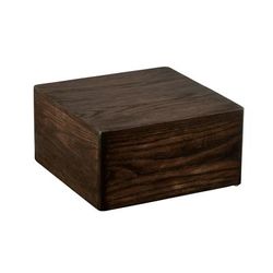 Cal-Mil 22420-6-112 Square Cube Riser - 12"x 12" x 6", Oak Wood, Dark, Brown