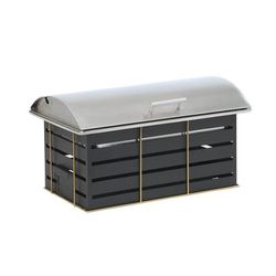 Cal-Mil 22630-90 8 qt Rectangular Chafer w/ Hinged Lid & Chafing Fuel Heat, Black