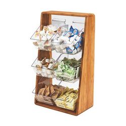 Cal-Mil 3569-6-60 Condiment Organizer w/ (6) Bins - Brown, 6 Removable Bins