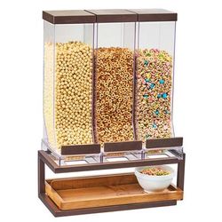 Cal-Mil 3909-84 Countertop Cereal Dispenser, (3) 10 liter Hoppers, Bronze