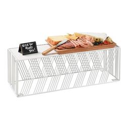 Cal-Mil 4103-7-15 Rectangular Portland Riser - 20 1/4"L x 7"W x 7"H, Steel, White
