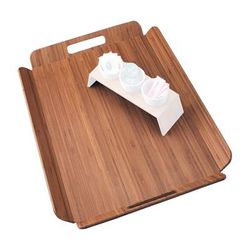 Cal-Mil 958-1-60 Room Service Tray w/ Bamboo Finish, 22 1/2 x 17"