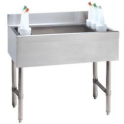 Advance Tabco CRI-12-42-7 42" Underbar Basics Cocktail Station w/ 140 lb Ice Bin, Stainless Steel