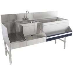 Advance Tabco PRU-24-60R 60" Prestige Uni-Serv Cocktail Station w/ 89 lb Ice Bin, Stainless Steel