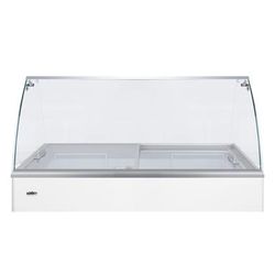 Summit NOVAGDC53KIT Curved Sneeze Guard Kit for NOVA53 Freezer - Glass w/ Aluminum Frame, Clear