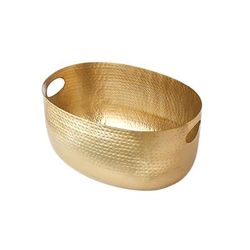 American Metalcraft ATHG10 10 qt Oval Cooling Tub - 15"L x 10 3/4"W x 7 1/4"H, Aluminum, Gold