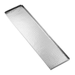 American Metalcraft HMST20 Rectangular Serving Tray - 20" x 4 1/2", Hammered, Stainless, Silver