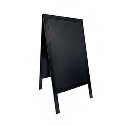 American Metalcraft SBSBL120 49 1/4" Sidewalk Marker Board - Wood, Black