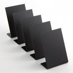 American Metalcraft TBABLA7 Tabletop Chalkboard - 2 7/8"L x 1 3/8"W x 4 1/8"H, Black, Stand-Alone