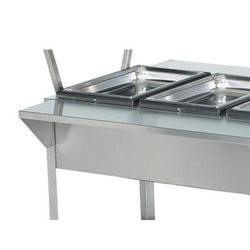 Vollrath 38093 46" Customer Side Plate Rest - 46" x 8" x 1", Stainless, Silver