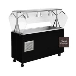 Vollrath R3895246 46" Affordable Portable Cold Food Bar - 3 Pan Capacity, Floor Model, Walnut Woodgrain, Brown, 120 V