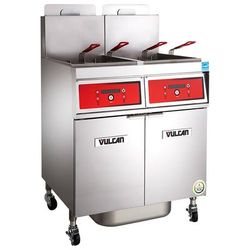 Vulcan 4VK65CF NG Commercial Gas Fryer - (4) 70 lb Vats, Floor Model, Natural Gas, Filtration, 260 lb, Stainless Steel, Gas Type: NG