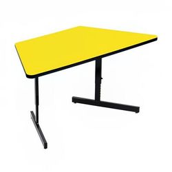 Correll CSA3060TR-38 Desk Height Work Station, 1 1/4" Top, Adjust to 29", 60" x 30", Yellow/Black