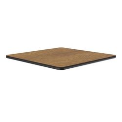 Correll CT30S-06-09 30" Square Cafe Breakroom Table Top, 1 1/4" High Pressure, Oak, Brown, 1.25 in