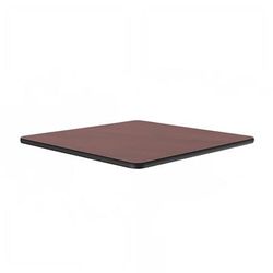 Correll CT36S-20-09 36" Square Cafe Breakroom Table Top, 1 1/4" High Pressure, Mahogany, Red, 1.25 in