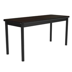 Correll LR2460-01-09-09 Economical Library Table w/ Wear Resistant Surface & T Mold Edge 24x60" Walnut, Brown