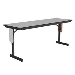 Correll SP2472PX-15 24 x 72" Panel Leg Seminar and Training Table, 29" H, Gray Granite/Black