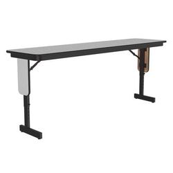Correll SPA1860PX 15 18 x 60" Panel Leg Seminar Train Table, Adjust to 32" H, Gray Granite/Black