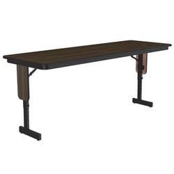 Correll SPA2496PX-01 24 x 96" Panel Leg Seminar and Training Table, Adjust to 32" H, Walnut/Black