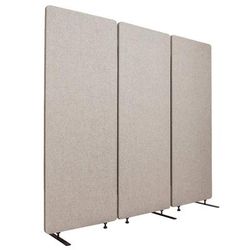 Luxor RCLM7266ZMG 3 Panel Acoustic Room Divider - 72"W x 66"H, Misty Gray