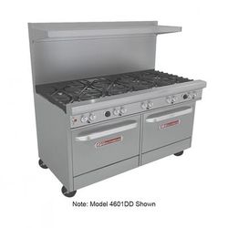 Southbend 4601AD-3CL Ultimate 60" 4 Burner Commercial Gas Range w/ Charbroiler & (1) Standard & (1) Convection Ovens, Liquid Propane, Stainless Steel, Gas Type: LP, 115 V