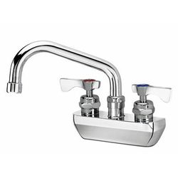 Krowne 14-406L-L-H2 Wall Mount Faucet w/ 6" Swing Spout & Lever Handles - 4" Centers, 0.5 GPM