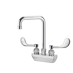 Krowne 14-431L-W-E5 Wall Mount Faucet w/ 6" Double Bend Spout & VR Wrist Action Handles - 4" Centers, 1.8 GPM