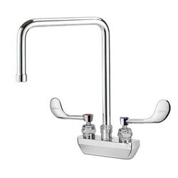 Krowne 14-432L-W-E4 Wall Mount Faucet w/ 8 1/2" Double Bend Spout & VR Wrist Action Handles - 4" Centers, 1.5 GPM