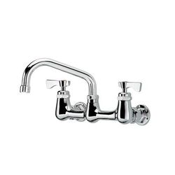 Krowne 14-806L-L-F2 Wall Mount Faucet w/ 6" Swing Spout & Lever Handles - 8" Centers, 1.5 GPM
