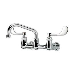 Krowne 14-806L-W-G3 Wall Mount Faucet w/ 6" Swing Spout & VR Wrist Action Handles - 8" Centers, 1.0 GPM