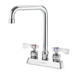 Krowne 15-331L-L-G2 Deck Mount Faucet w/ 6" Double Bend Spout & Lever Handles - 4" Centers, 0.5 GPM