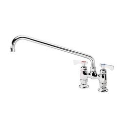 Krowne 15-414L-L-H3 Raised Deck Mount Faucet w/ 14" Swing Spout & Lever Handles - 4" Centers, 1.0 GPM