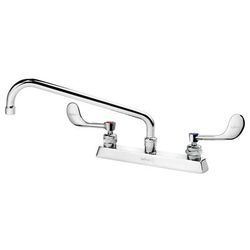 Krowne 15-512L-W-G2 Deck Mount Faucet w/ 12" Swing Spout & VR Wrist Action Handles - 8" Centers, 0.5 GPM