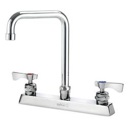 Krowne 15-531L-L-E4 Deck Mount Faucet w/ 6" Double Bend Spout & Lever Handles - 8" Centers, 1.5 GPM