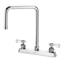 Krowne 15-532L-L-H3 Deck Mount Faucet w/ 8 1/2" Double Bend Spout & Lever Handles - 8" Centers, 1.0 GPM