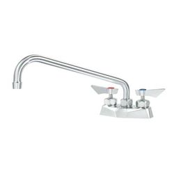 Krowne DX-312 Deck Mount Faucet w/ 12" Swing Spout - 4" Centers, Stainless Steel