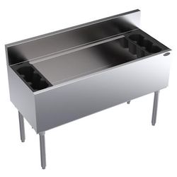 Krowne KR19-48DP-10 48" Royal Series Cocktail Station w/ 194 lb Ice Bin, Stainless Steel