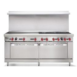 American Range AR-48G-4B-CC NG 72" 4 Burner Commercial Gas Range w/ Griddle & 2 Convection Ovens, Natural Gas, Stainless Steel, Gas Type: NG