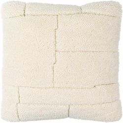 Shima 20" Square Modern Wool Cream Throw Pillow - Boutique Rugs