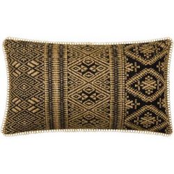 Jorja 12"L x 22"W Cotton Dark Brown/Dark Orange/Off White/Camel/Chocolate Brown/Light Wood/Caramel/Black Lumbar Pillow - Boutique Rugs