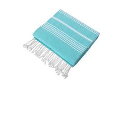 Port Authority BP90 Cali Throw in Aquamarine/White size OSFA | Cotton