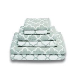 Irongate 6Pc Towel Ensemble by ESPALMA in White Spa Blue