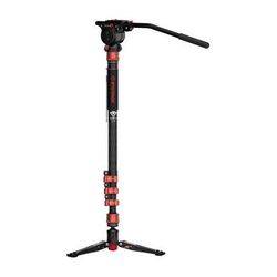 iFootage Cobra 3 Carbon Fiber Monopod with Mini Tripod Base and K5 Fluid Head CB3 C180F+K5