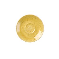 Churchill SMSSESS1 4 1/2" Round Stonecast Saucer for SMSSCEB91 - Ceramic, Mustard Seed Yellow, Blue