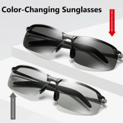 Occhiali da sole da ciclismo per esterni che cambiano colore Occhiali da sole polarizzati per visione diurna e notturna Occhiali da sole da guida da uomo Accessori da esterno