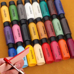 24 colori 30ml Leather Edge Paint Oil Dye Dressing colore cappotti bordi in pelle finitura forniture