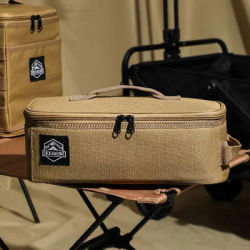 Outdoor Camping Storage Pouch Multipurpose Travel BBQ Hiking Organizer 900D Oxford Cloth Double Zipper for Travel Hiking BBQ