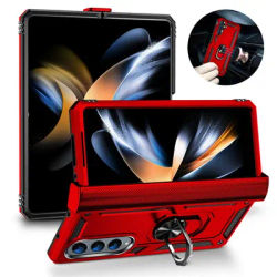 For Samsung Galaxy Z Fold4 5G ZFold4 Case Car Magnetic Ring Stand Holder Armor Phone Cases For Samsung Z fold Zfold 4 Back Cover