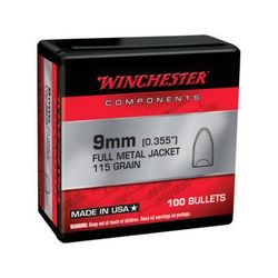 Winchester Ammo Centerfire Handgun Reloading 38 Cal .357 110 Gr Jacketed Hollow WB38HP110D