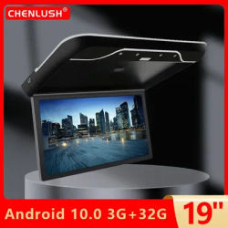 19 pollici 8K Multimedia Video Playre Car Monitor Android 10.0 3 + 32GB 1080P soffitto TV montaggio